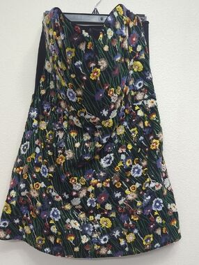 Helsi DressFloral Sequin Cocktail Dress in Black with Multicolor Flowers